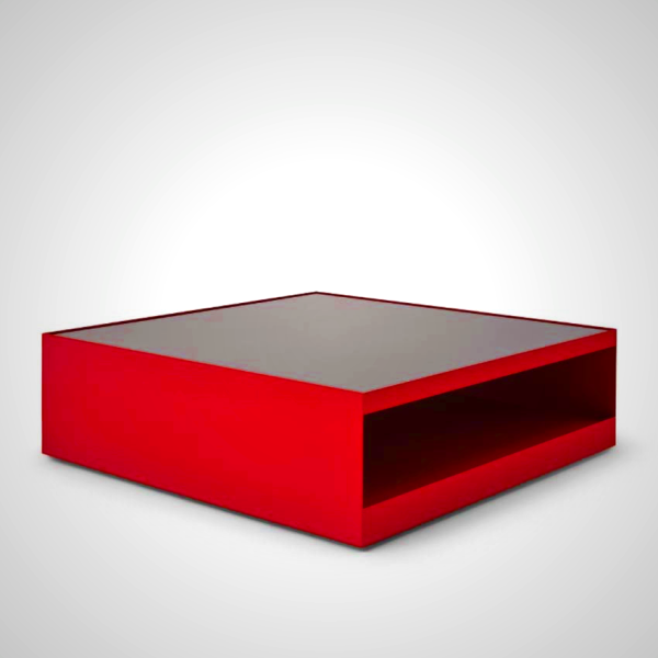 D'Urso Modern Coffee Table - Sleek Steel Design with Glossy Finish